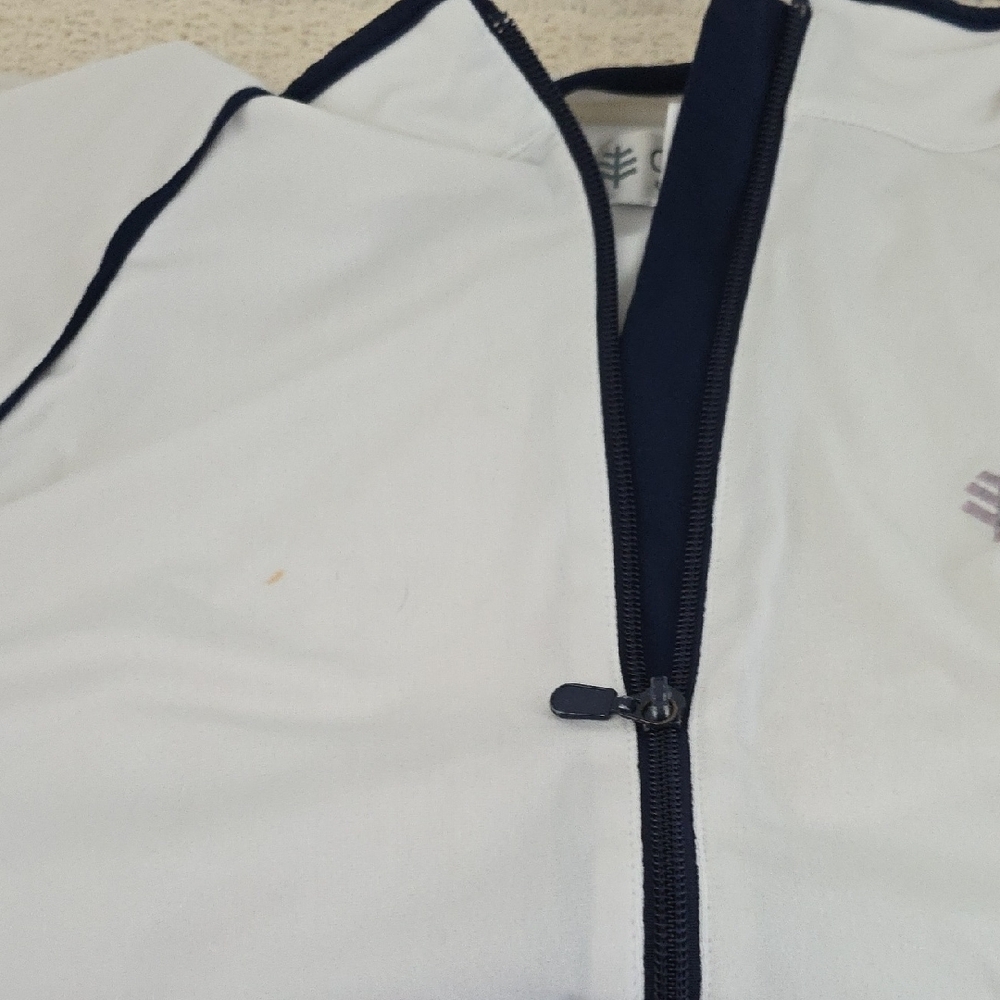 Coolibar White Sun Protection Zip Shirt Sz S - Picture 11 of 11